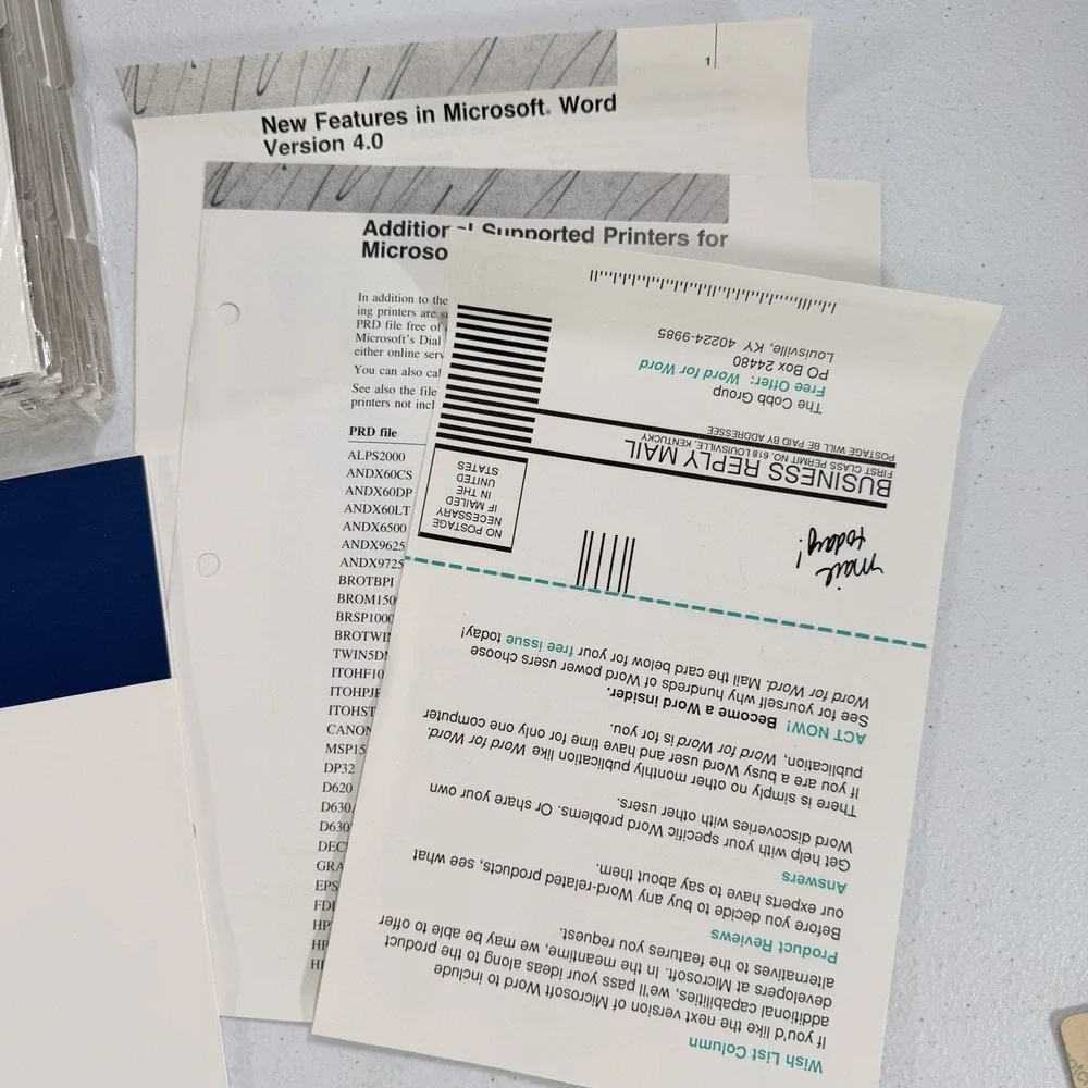 NEW‎ Microsoft Word Version 4.0 Software for IBM PC 5.25